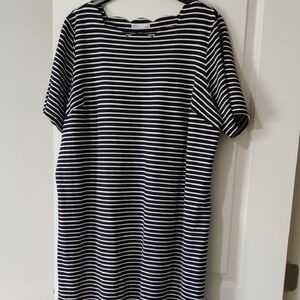 Classic Navy and White Striped Dress